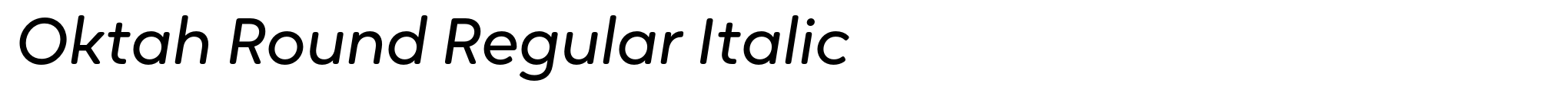 Oktah Round Regular Italic image